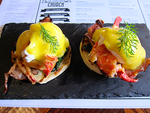 Bull and Claw: Lobster Eggs Benedict